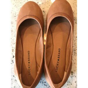 🆕Lucky Brand Women Bourbon Imported Leather Emmie Comfortable Ballet Flat Shoes
